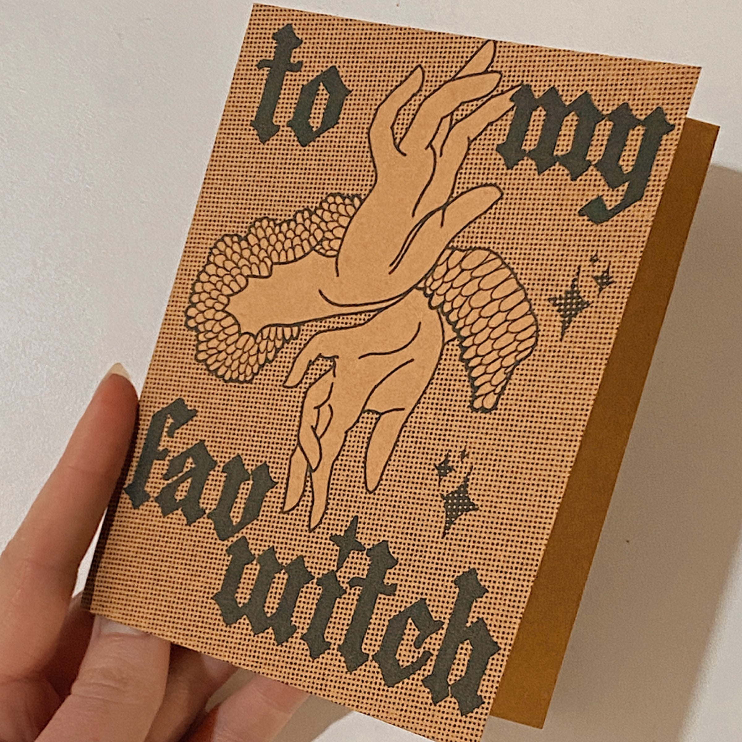 To My Favourite Witch Greeting Card | LK Art Studios